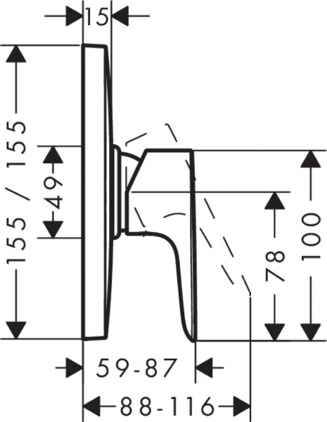 Смеситель для душа Hansgrohe Talis E Highflow 71768000