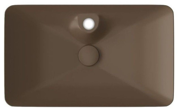 Раковина ISVEA SistemaY Clear накладная 644*395*125 1 цвет коричневый матовый 10SY50065SV-2H