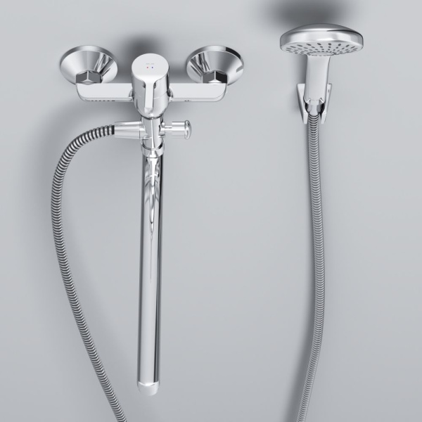 F85B90100 X-Joy S, Смеситель для ванны и душа AM.PM, излив 325 мм, душевой набор, хром