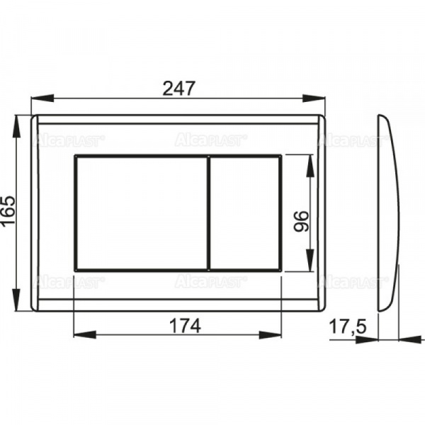 Кнопка смыва AlcaPlast M270-BL-01 белый