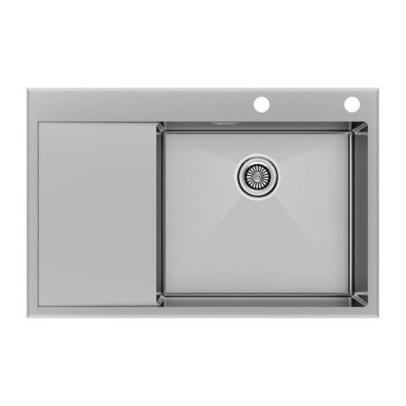 Мойка Paulmark KRONER-EDGE 78F PM777851-BSR 510х780х200 мм, нержавеющая сталь, брашированная нержавеющая сталь