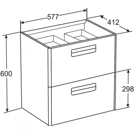 Roca Тумба под умывальник The Gap 60 (тик) [ZRU9302838] с умывальником 327472000