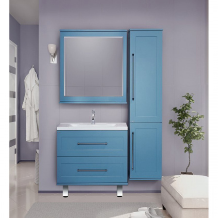 Шкаф-пенал Misty Марта 35 R голубой матовый