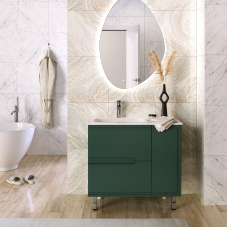 Тумба под раковину Taliente Cevia TA-MBC-90PR(L)-grigio verde 90 см подвесная