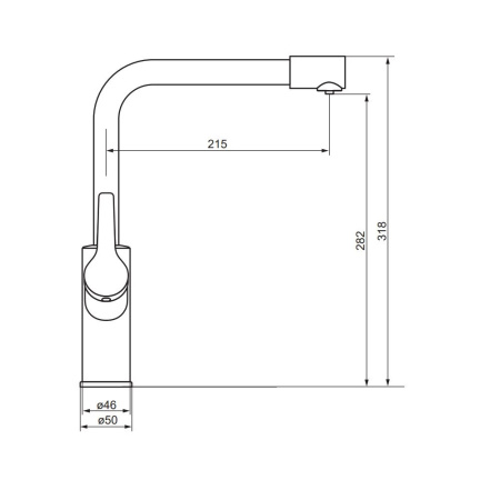 710771300_xxx Merkur, Смеситель для кухни Damixa L-излив, с каналом для фильтрованной воды, чёрный матовый