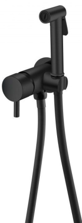 Смеситель встраиваемый Boheme Uno 467-B Black с гигиеническим душем