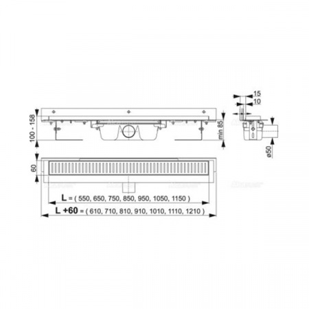 Душевой лоток AlcaPlast APZ4-950 Flexible