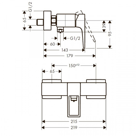 Смеситель для душа Hansgrohe Metropol 74560000