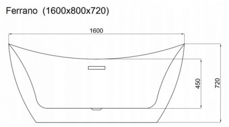 Акриловая ванна Rea Ferrano 160 W0150