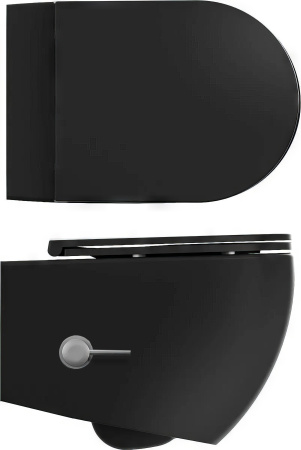 Унитаз подвесной безободковый ISVEA Infinity с функцией биде черный матовый 10NFS1005I-2N