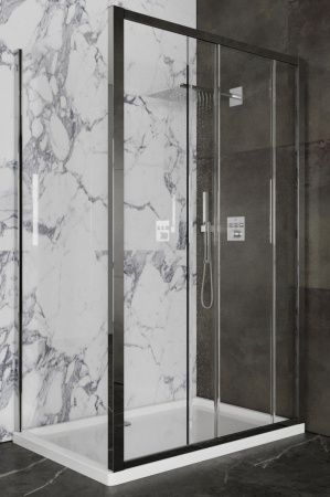 Душевой уголок Roxen Caspia 55060-120-R 120x80 правый, прозрачное стекло/профиль хром