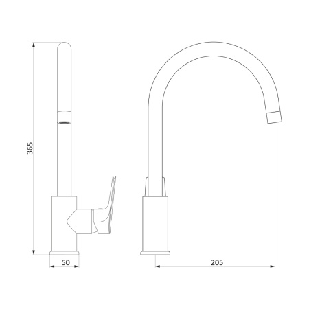 790720000 Origin Balance Смеситель для кухни Damixa двухцветный черный