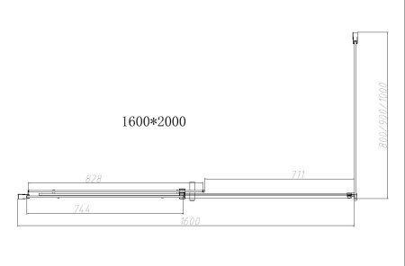 Душевой уголок Vincea Dice VSR-4D8016CL, 1600*800, хром, стекло Прозрачный