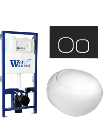 Комплект инсталляции с унитазом Weltwasser BAMBERG 525 + JECKENBACH 004 GL-WT + BAMBERG BL