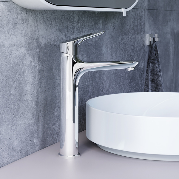 770250001 Jupiter Смеситель для умывальника Damixa высокий, хром