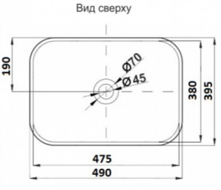 Раковина накладная CeramaLux 78104MB