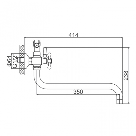 Смеситель для ванны Ledeme H19 L2619-2