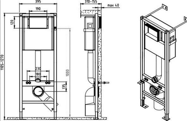 Инсталляция для унитаза Cersanit Vector S-IN-MZ-VECTOR