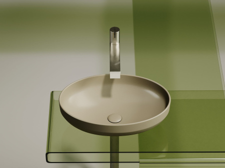 Умывальник чаша накладная овальная Ceramicanova Element 502*363*145мм, капучино матовый, CN6056MC