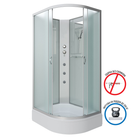 Душевая кабина Niagara Classic NG-2310-14LBKT (120х80х210) высокий поддон(40см),стекло матовое