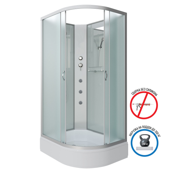 Душевая кабина Niagara Classic NG-2310-14LBKT (120х80х210) высокий поддон(40см),стекло матовое