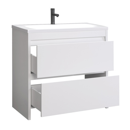 Тумба под умывальник Belux Мадрид 100-02 напольный, белый глянцевый