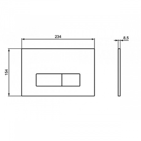 Кнопка смыва Ideal Standard ProSys Oleas M2 R0121A6 черная матовая