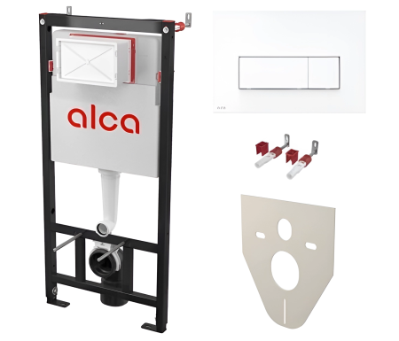 Сет 4в1 система инсталляции AlcaPlast AM101/1120+M570+M91 (кнопка белая)
