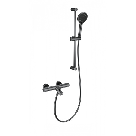 Смеситель для ванны с душем и термостатом WONZON & WOGHAND, Темный графит (WW-C2002-A-BGG)