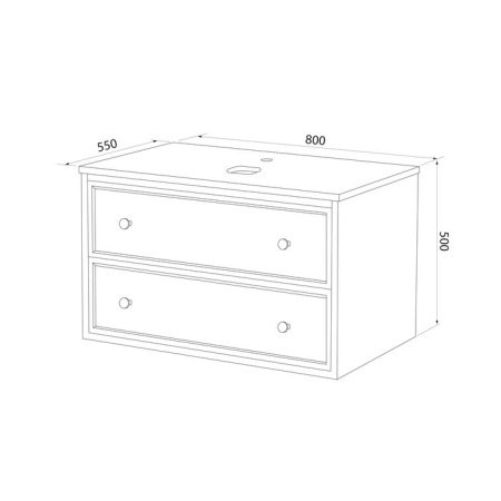 Тумба IDDIS подвесная, со столешницей, 80 см, темно-серый, Torr (TOR80DBi95K)