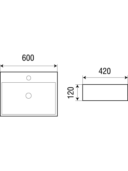 Раковина накладная WeltWasser WW SK ELBACH 2173 MW