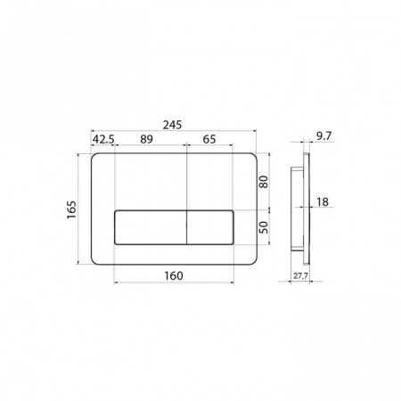 Клавиша смыва IDDIS Unifix 010 UNI10W0i77 глянцевый белый