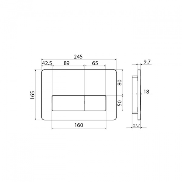 Клавиша смыва IDDIS Unifix 010 UNI10W0i77 глянцевый белый