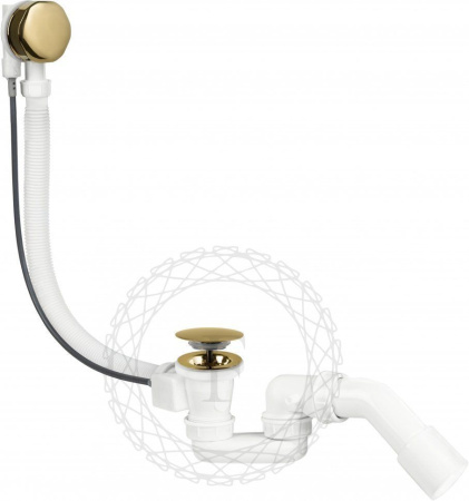 Сифон для ванны полуавтоматический FILARETE FL80 (Золото)