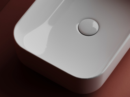 Умывальник чаша накладная прямоугольная Ceramicanova Element 510*340*140мм, Белый, CN5043