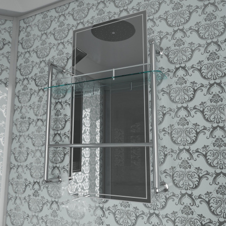 Душевая кабина Niagara Luxe NG-7744W (120x120х215) высокий поддон(50см),дверь раздвижная,стенки серебро,4 места