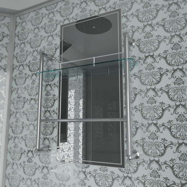 Душевая кабина Niagara Luxe NG-7744W (120x120х215) высокий поддон(50см),дверь раздвижная,стенки серебро,4 места