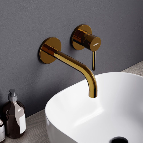 360260600 Scandinavian Pure Смеситель для умывальника Damixa монтируемый в стену, золото