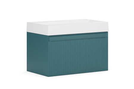 Тумба под умывальник Belux Базель подвесная 80-01, Голубой Малахит матовый