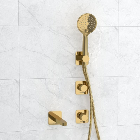 Встраиваемый комплект для ванны WasserKRAFT с лейкой и изливом A7651.303.305.280.197.207