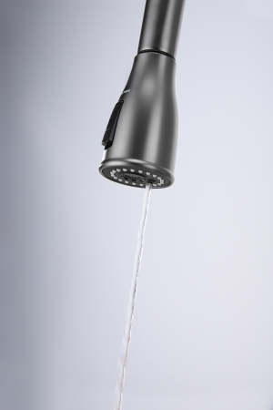 Смеситель для кухни Paulmark LANGE La214212-GM, вороненая сталь