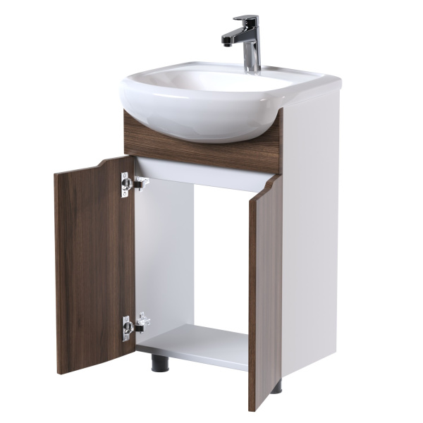 Тумба д/ванной MIXLINE "ЛИВАДИЯ-50" шимо темный-белый под ум. Арго-50 (549696)