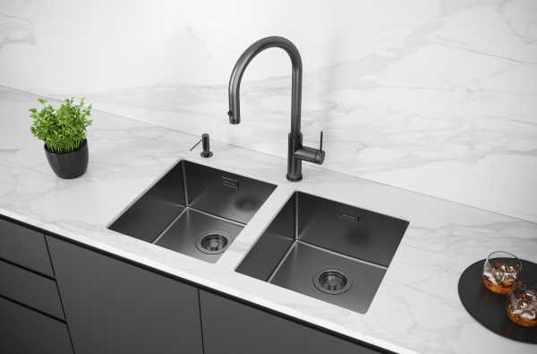 Мойка Paulmark YUNI 39 UNI YU39-GM 390х440х200 мм, нержавеющая сталь, воронёная сталь