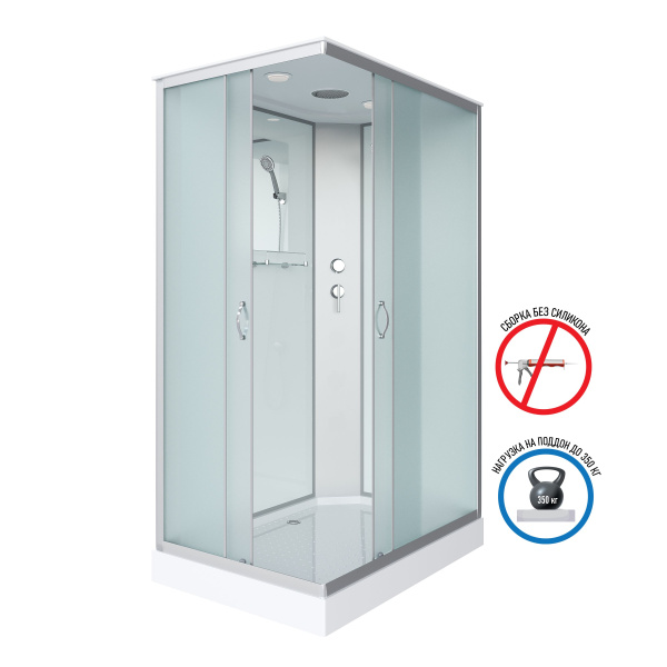 Душевая кабина Niagara Classic NG-2510-14RBK (120х80х200) высокий поддон(40см),стекло тонированное