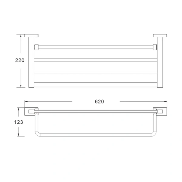 Полка для полотенец Shevanik SG5608H, черный