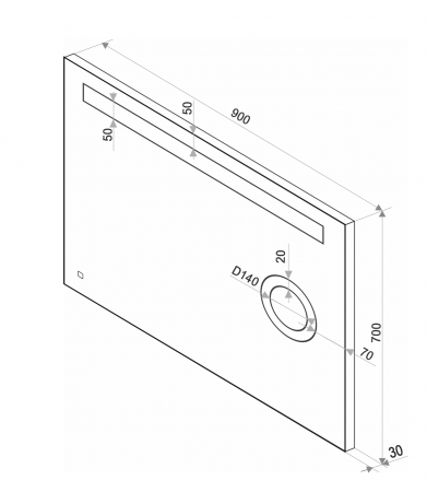 Зеркало Континент Eldorado LED 90х70 с увеличительным зеркалом