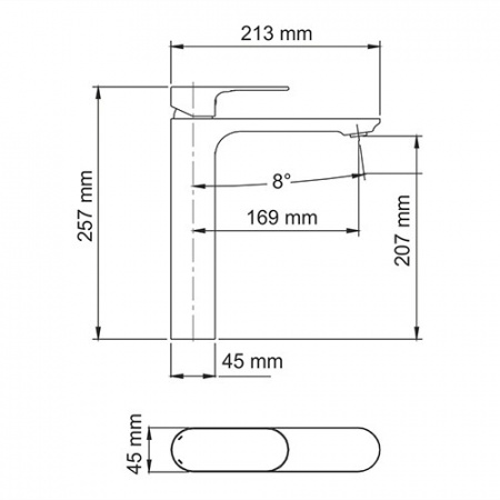 Смеситель для умывальника Wasserkraft Dinkel 5803H