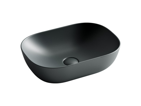 Умывальник чаша накладная прямоугольная Ceramicanova Element 455*325*135мм, Темный антрацит матовый, CN6009MDH