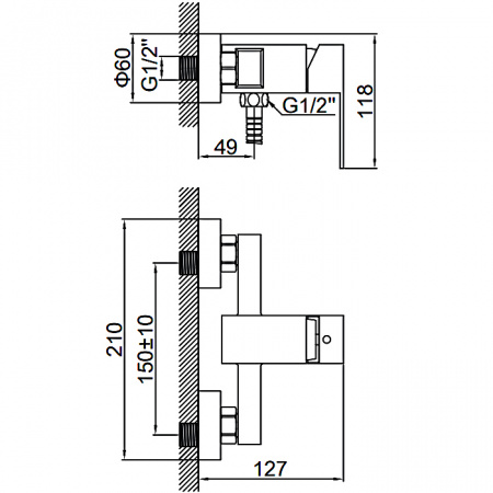 Смеситель для душа Ledeme H733 L72033