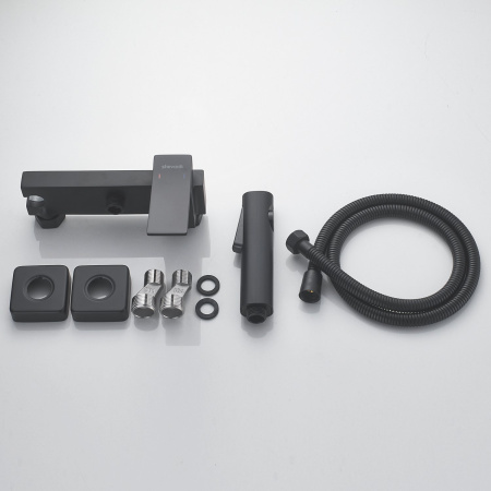 Гигиенический душ со смесителем Shevanik S4005H-1, черный